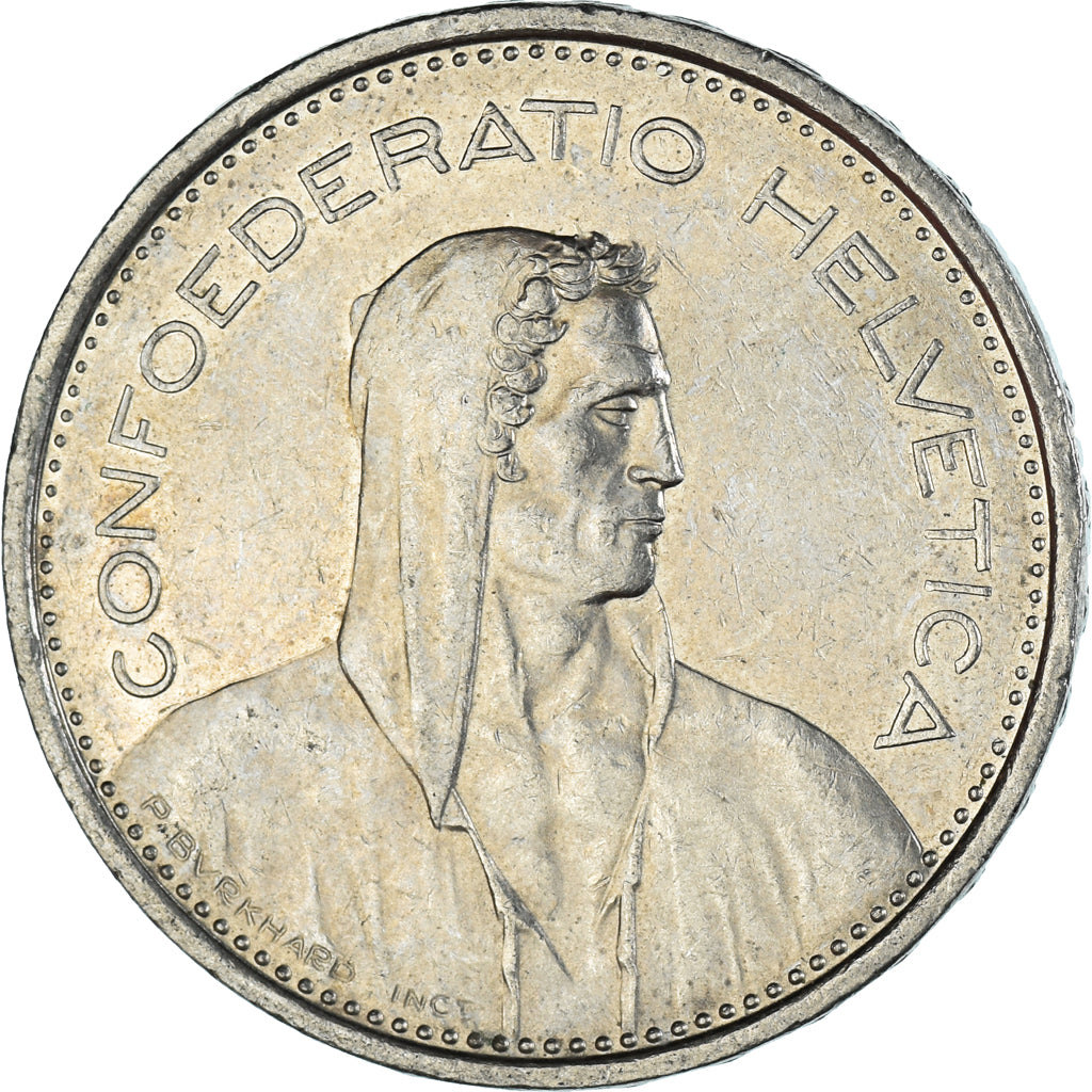 Moneda, Suiza, 5 Francs, 1977