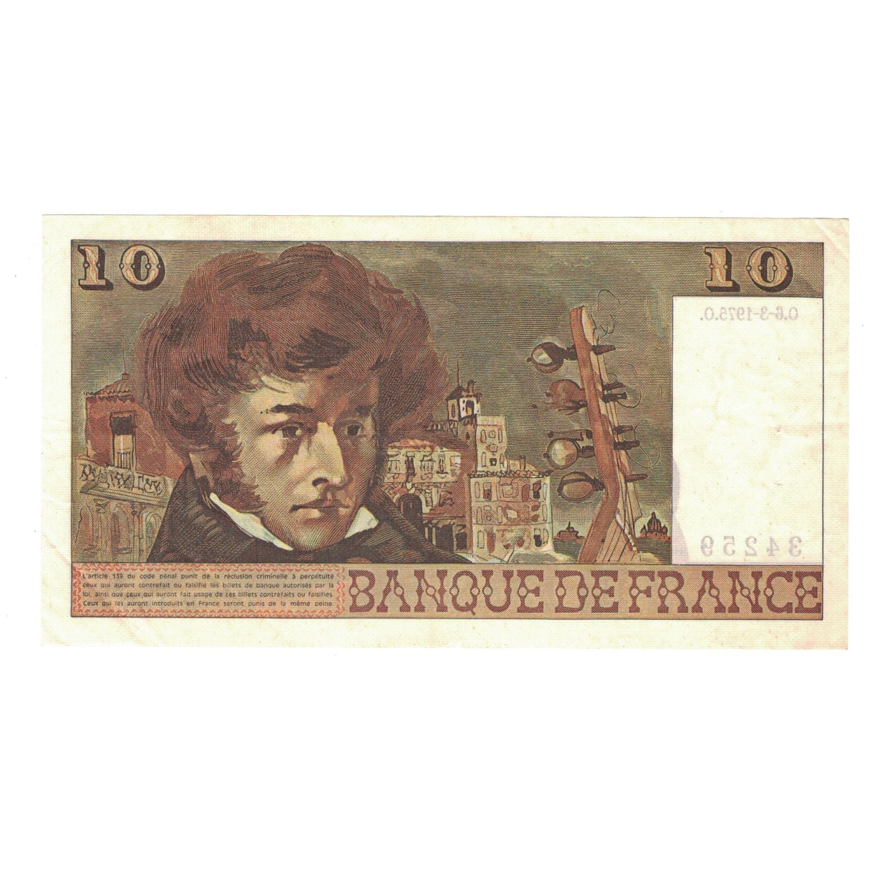 Frankreich, 10 Francs, Berlioz, 1975, R.165, SS, Fayette:63.9, KM:150b