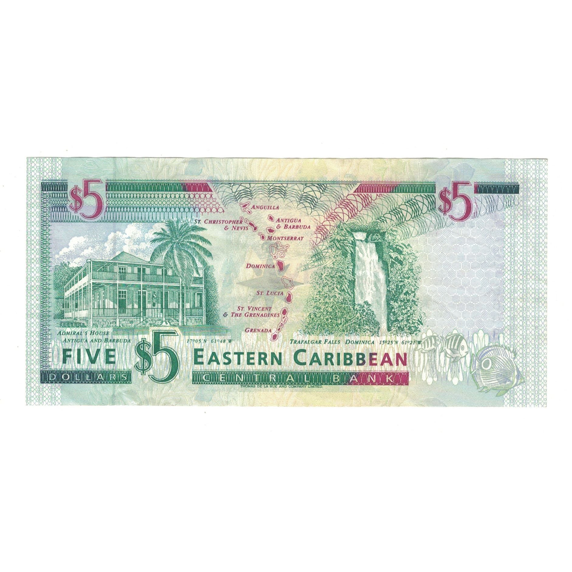 Banknote, East Caribbean States, 5 Dollars, Undated (2003), KM:42d, EF(40-45)