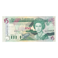Billet, Etats des caraibes orientales, 5 Dollars, Undated (2003), KM:42d, TTB+