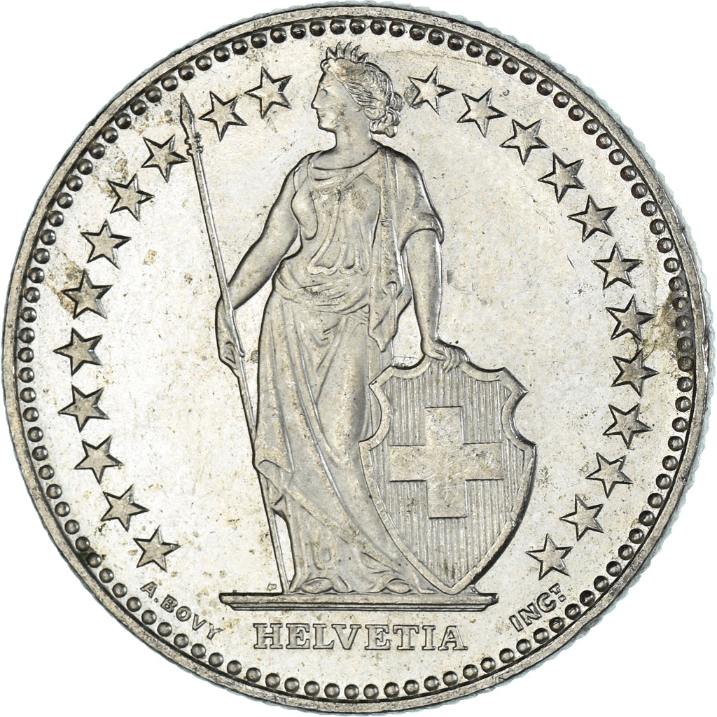 Munten, Zwitserland, 2 Francs, 2001