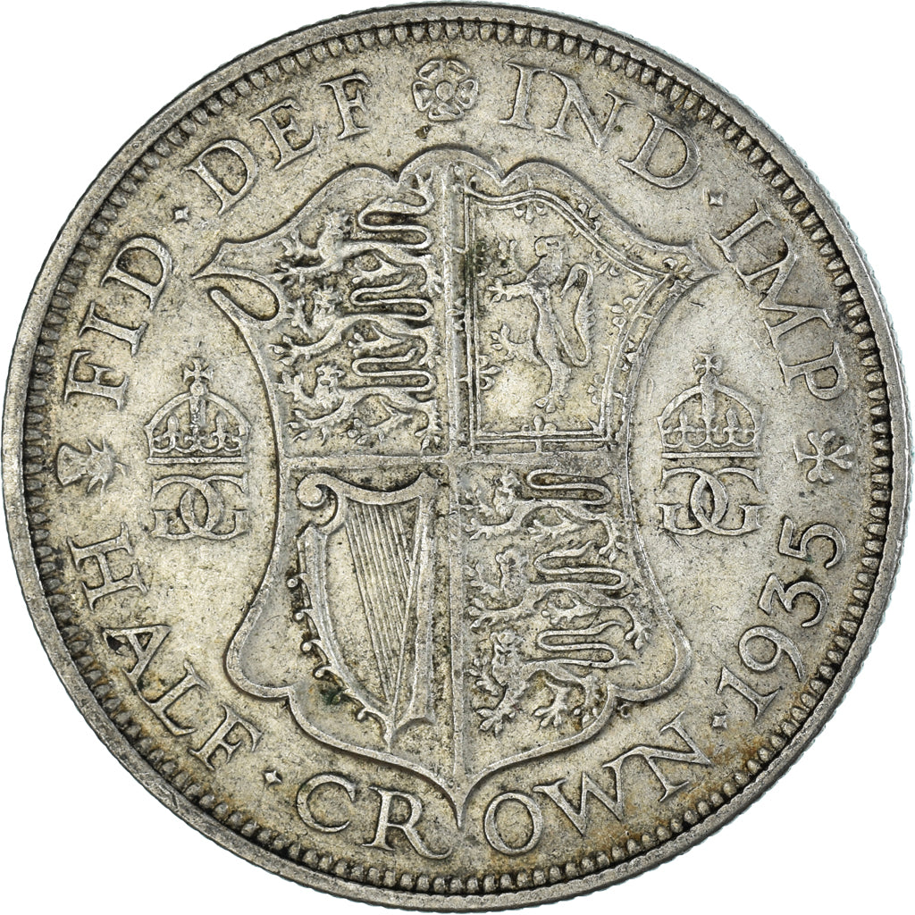 Münze, Großbritannien, 1/2 Crown, 1935