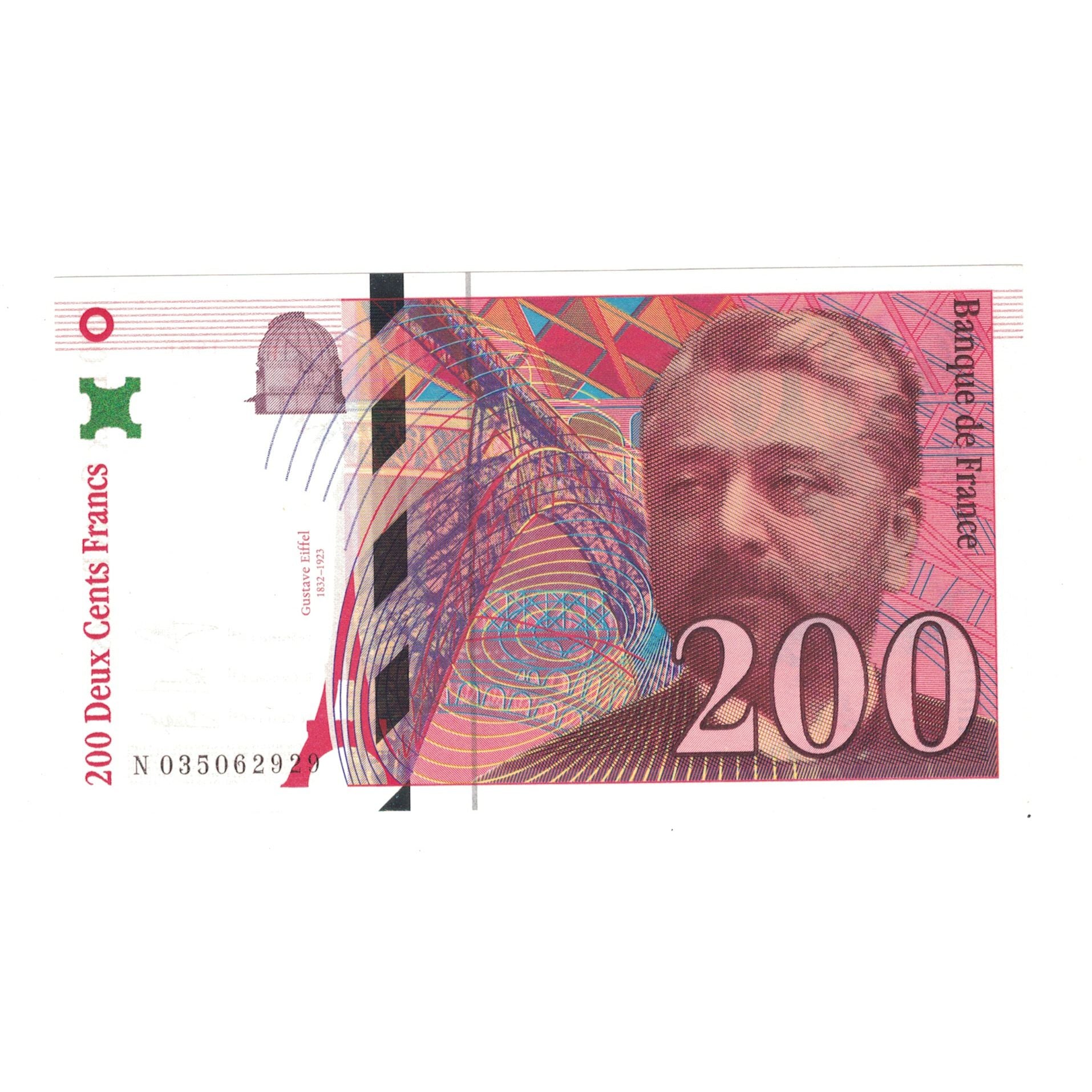 France, 200 Francs, Eiffel, 1996, N035062929, UNC(63), Fayette:75.02, KM:159a