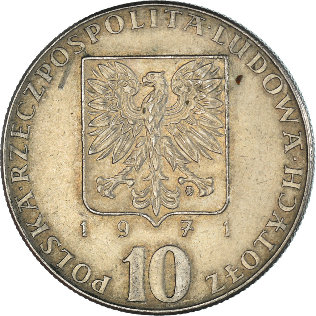 Moeda, Polónia, 10 Zlotych, 1971