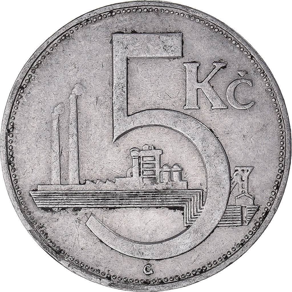 Coin, Czechoslovakia, 5 Korun, 1938