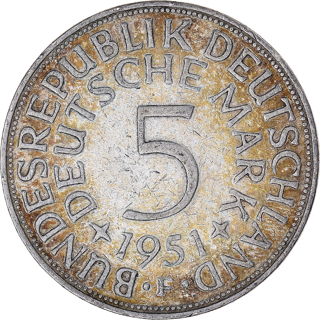 Moneta, Germania, 5 Mark, 1951