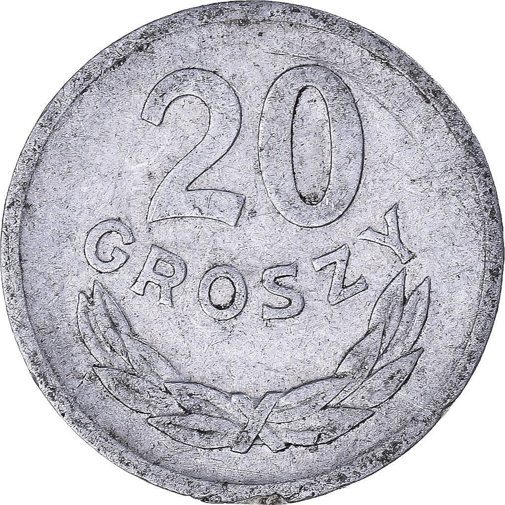 Moneta, Polonia, 20 Groszy, 1969