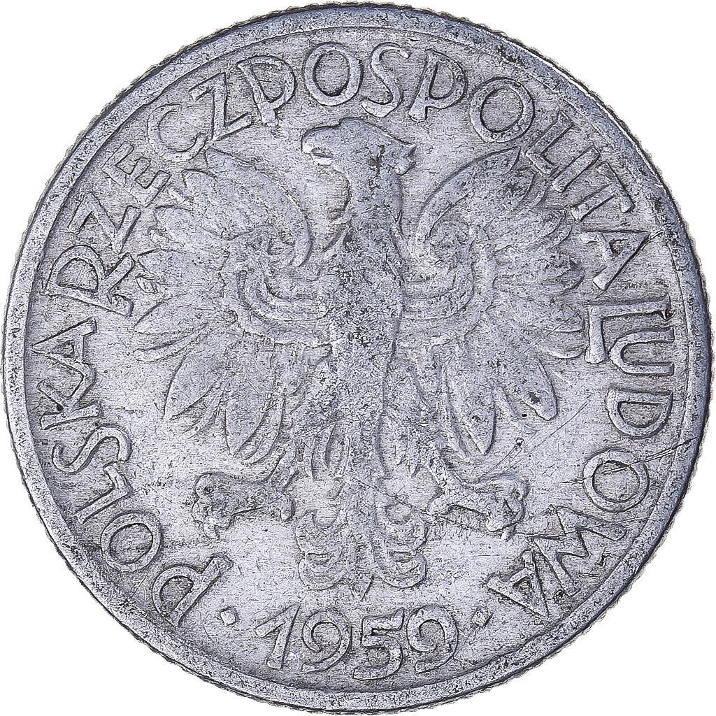 Moneta, Polonia, 2 Zlote, 1959
