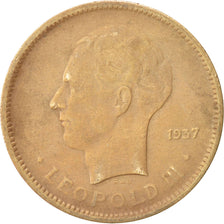 Belgian Congo, 5 Francs, 1937, EF(40-45), Nickel-Bronze, KM:24
