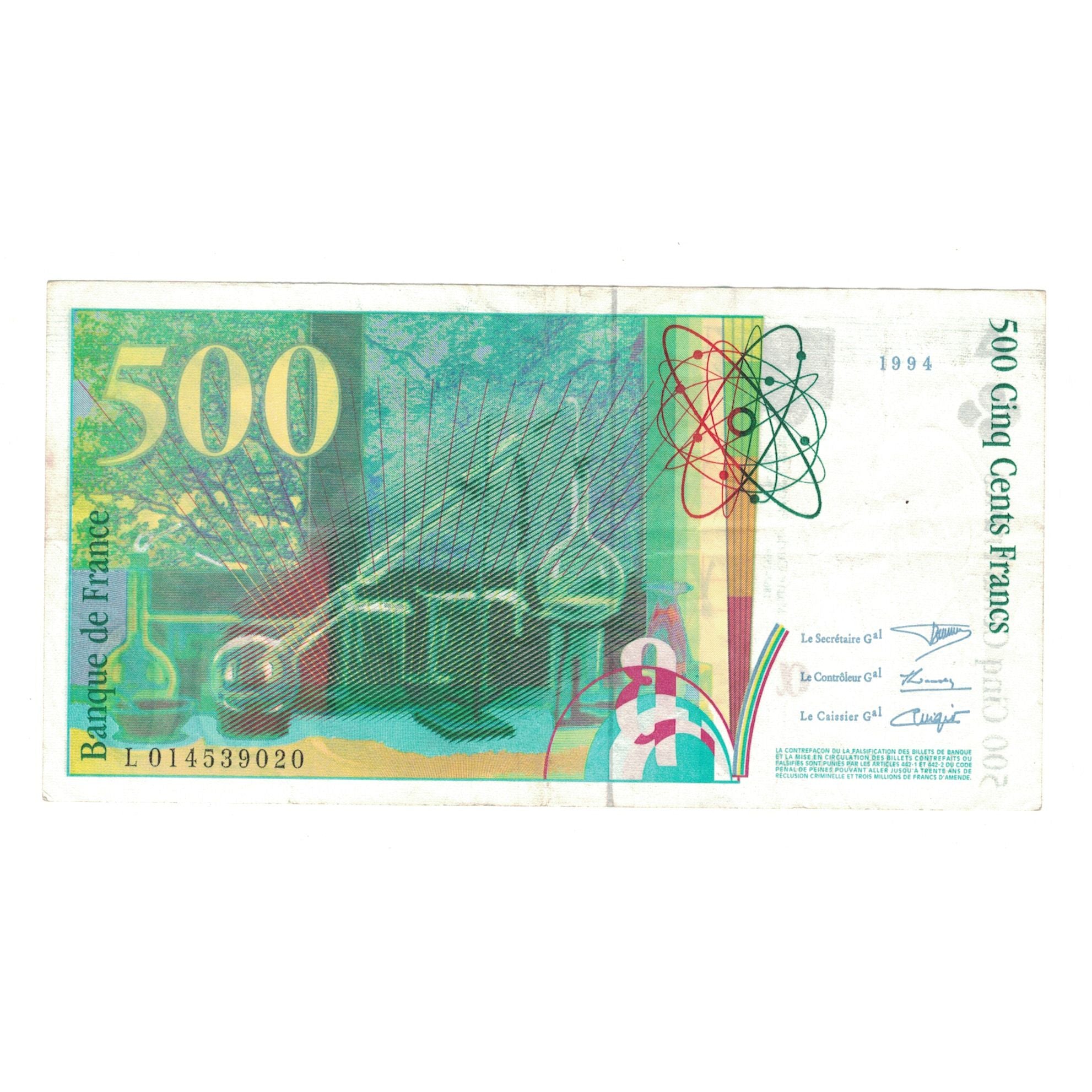 Frankrijk, 500 Francs, Pierre et Marie Curie, 1994, L014539020, TTB
