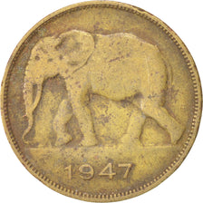 Belgian Congo, 5 Francs, 1947, TB+, Brass, KM:29