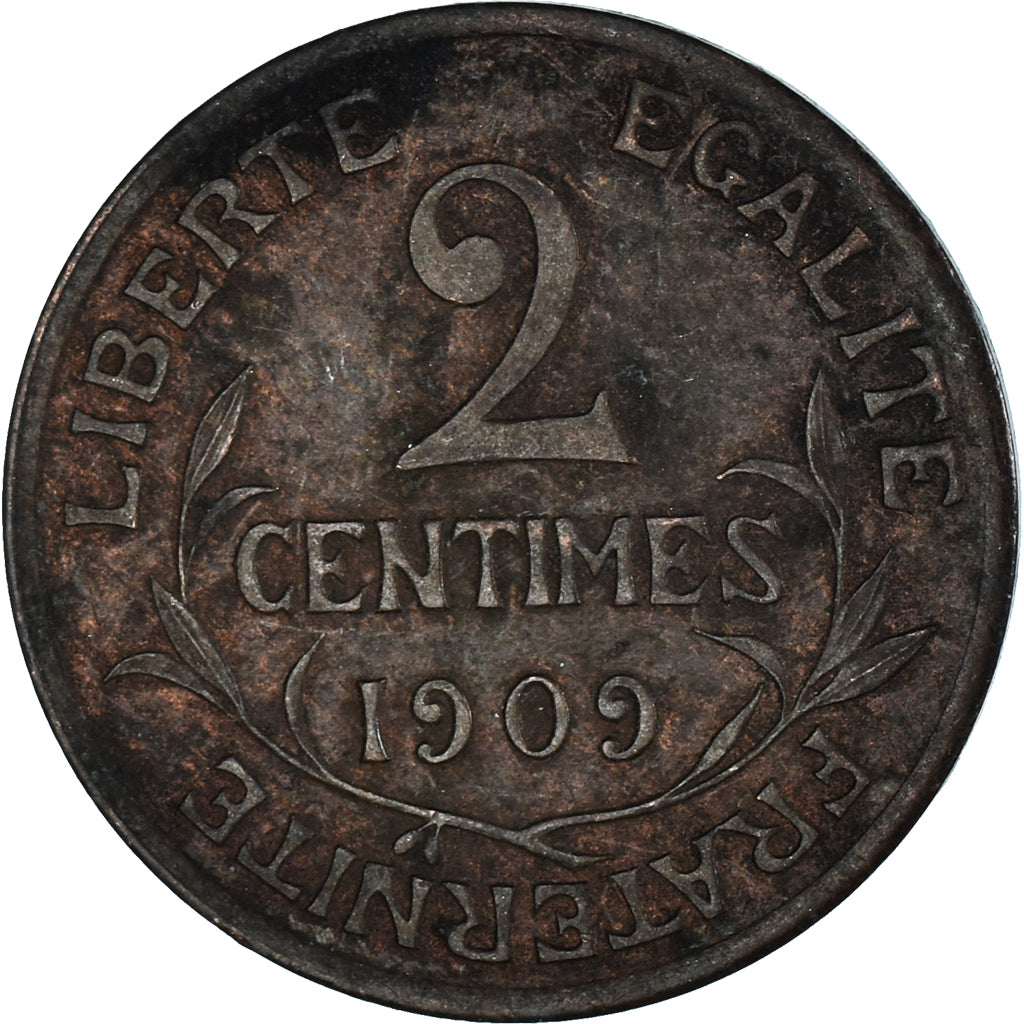 Moneda, Francia, 2 Centimes, 1909