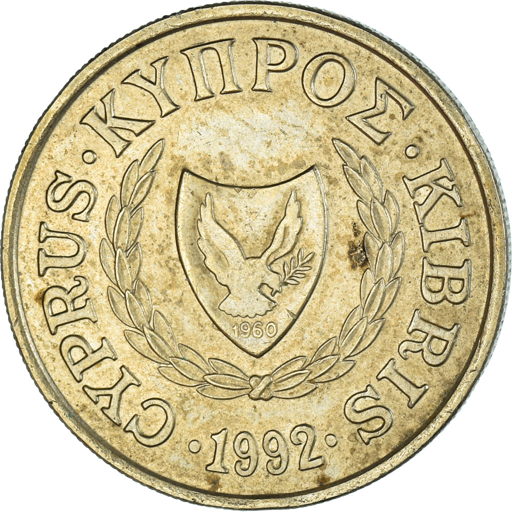 Moneda, Chipre, 10 Cents, 1992