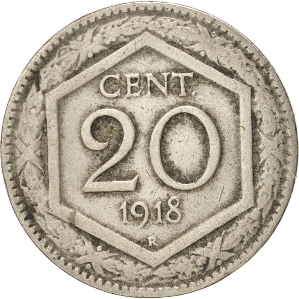 Italy, Vittorio Emanuele III, 20 Centesimi, 1918, Rome, EF(40-45)