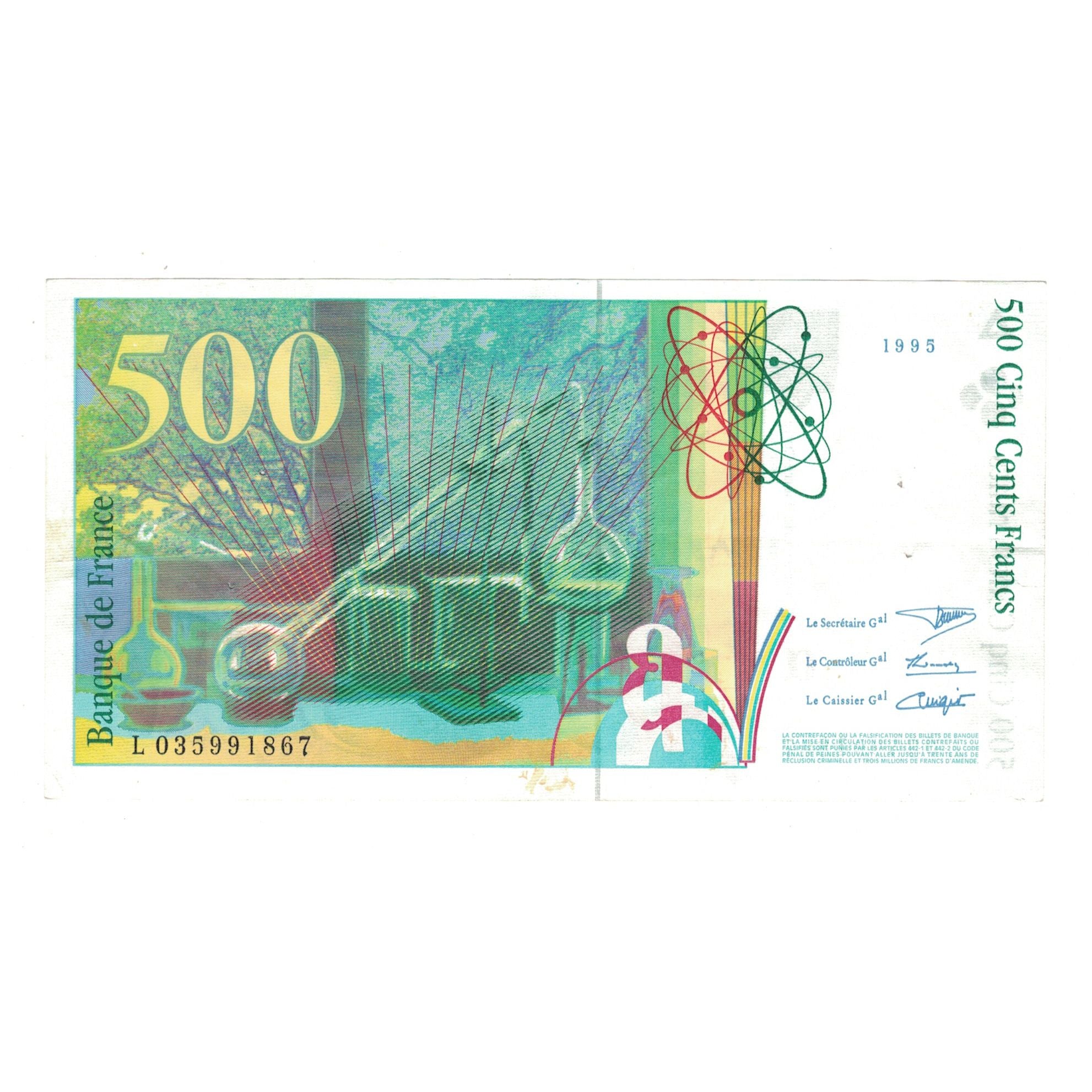 Frankreich, 500 Francs, Pierre et Marie Curie, 1995, L035991867, SS