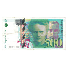 France, 500 Francs, Pierre et Marie Curie, 1995, L035691906, TTB, Fayette:76.02