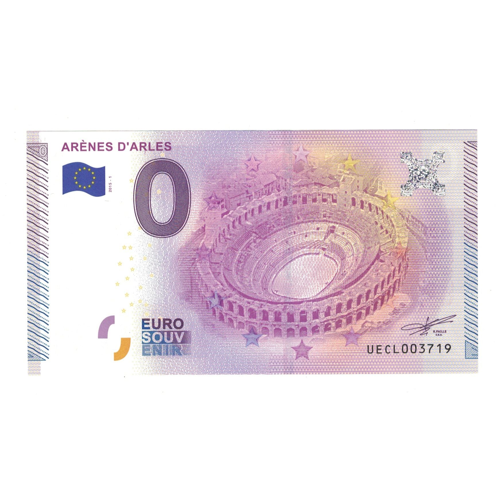 France, Tourist Banknote - 0 Euro, 2015, UECL003719, ARENES D'ARLES, UNC(65-70)