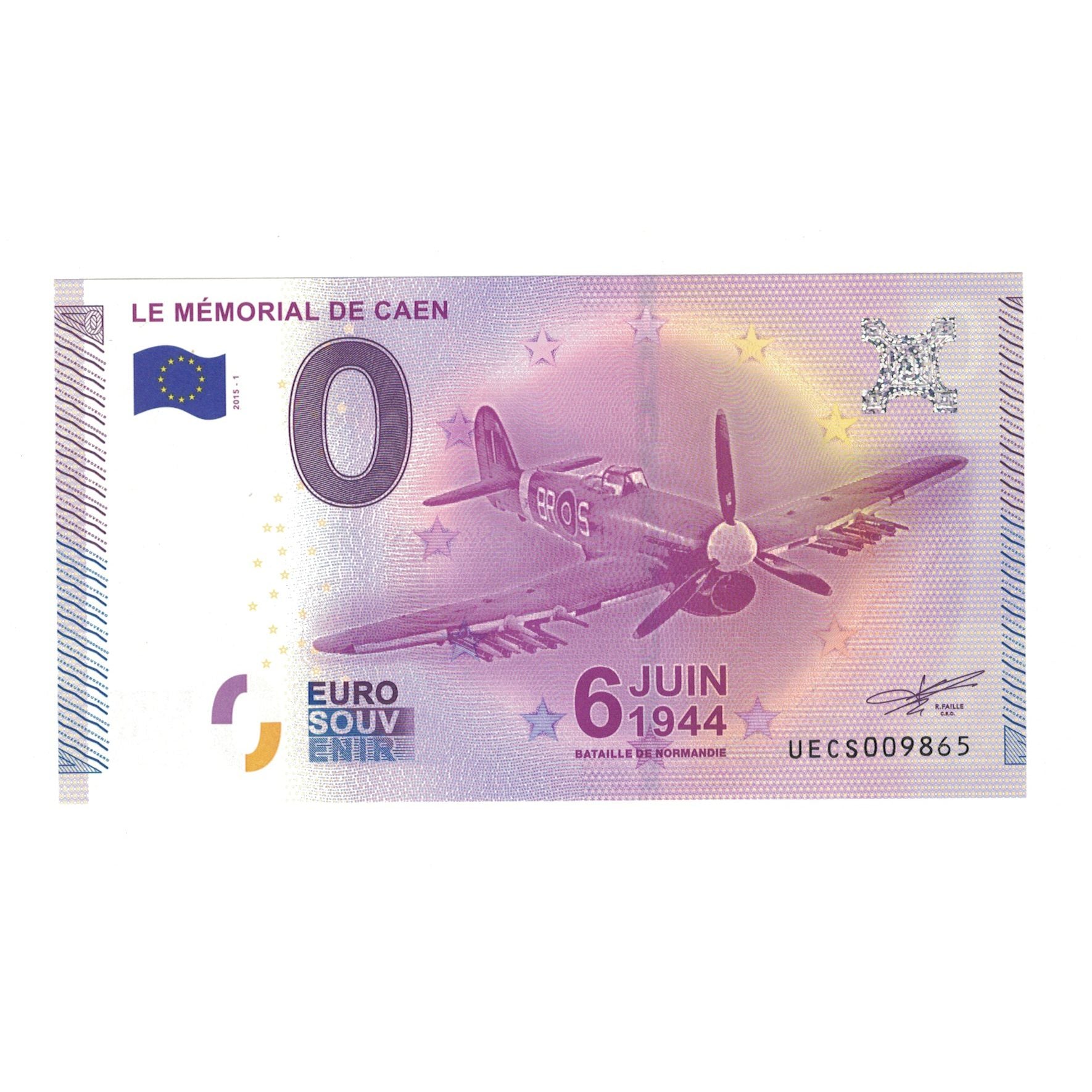 France, Tourist Banknote - 0 Euro, 2015, UECS008965, LE MEMORIAL DE CAEN
