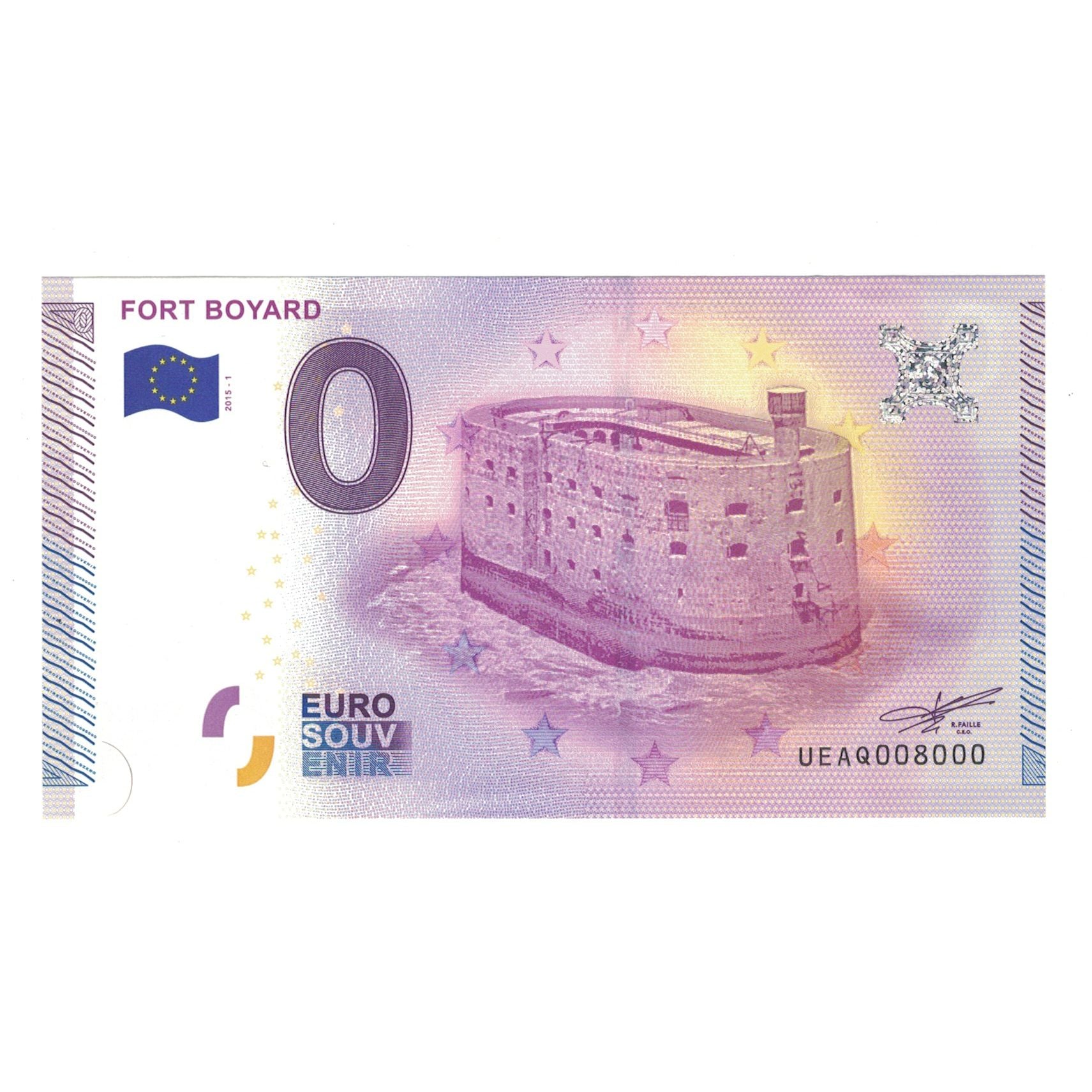 Frankreich, Tourist Banknote - 0 Euro, 2015, UEAQ008000, FORT BOYARD, UNZ