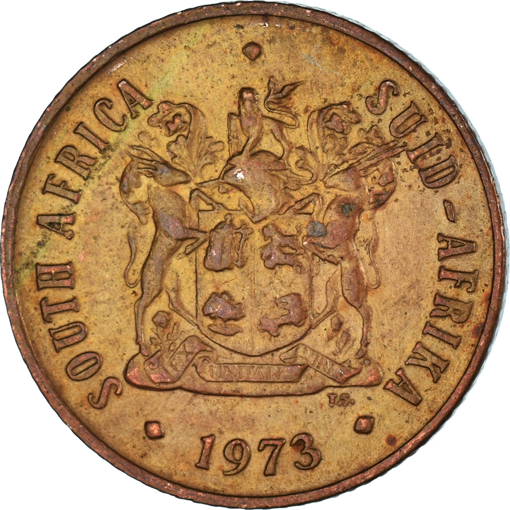 Moeda, África do Sul, 2 Cents, 1973