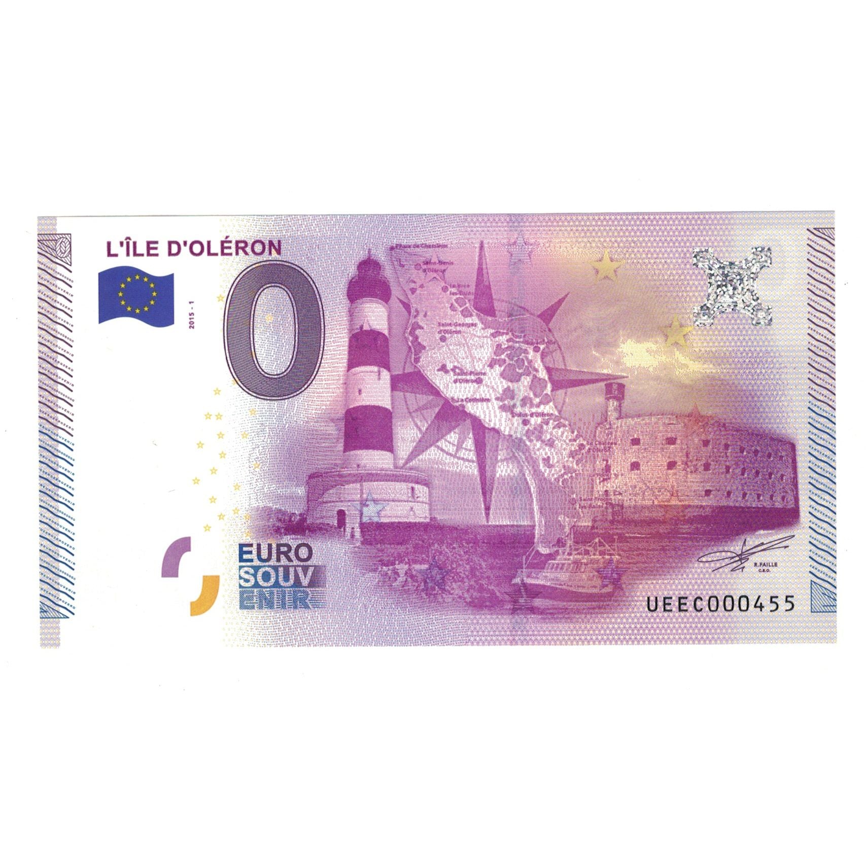 Francia, Tourist Banknote - 0 Euro, 2015, UEEC000455, L'ILE D'ORLEON, FDS