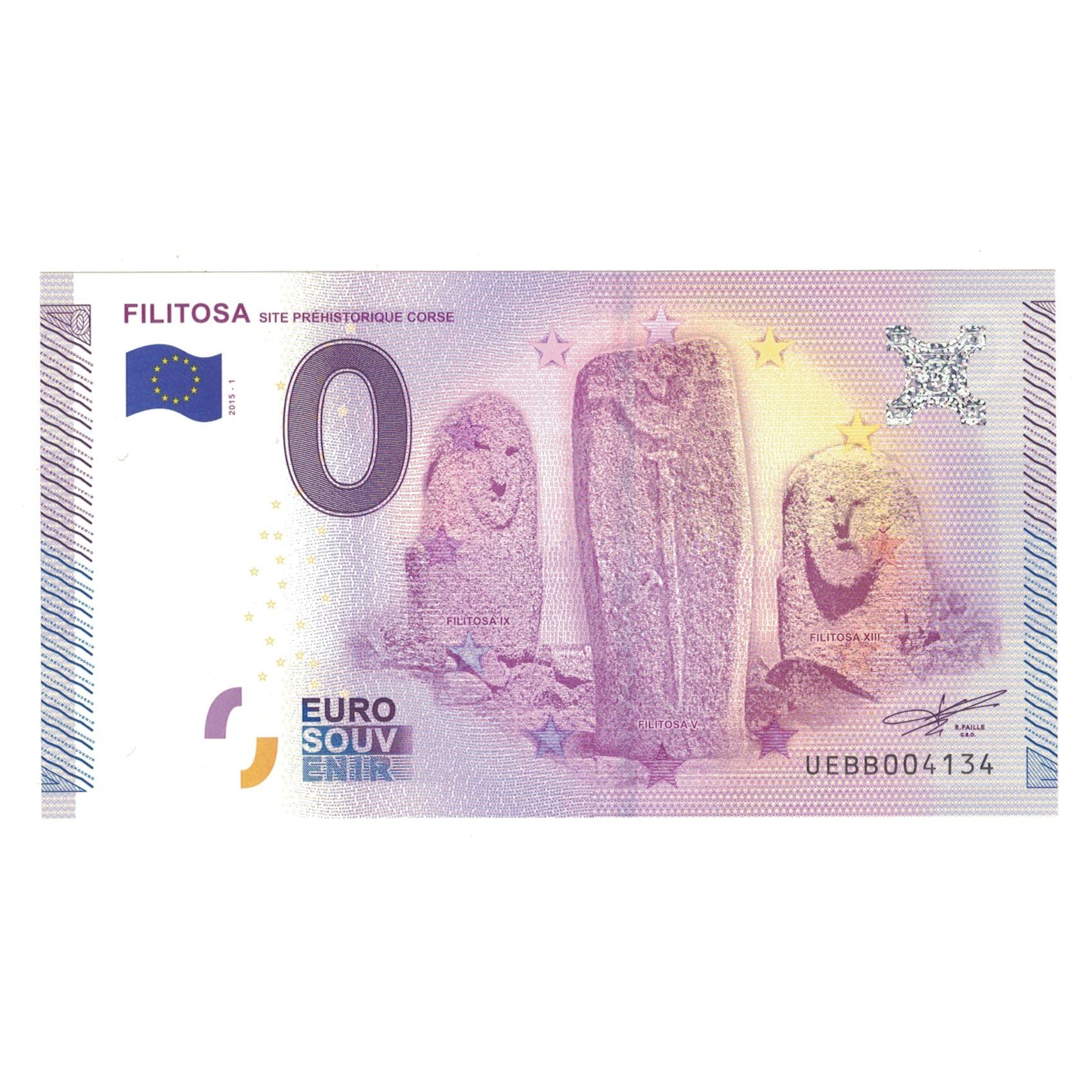 France, Tourist Banknote - 0 Euro, 2015, UEBB004134, FILITOSA site