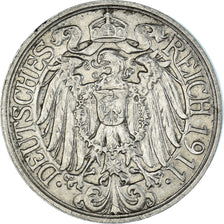 Moneta, Germania, 25 Pfennig, 1911
