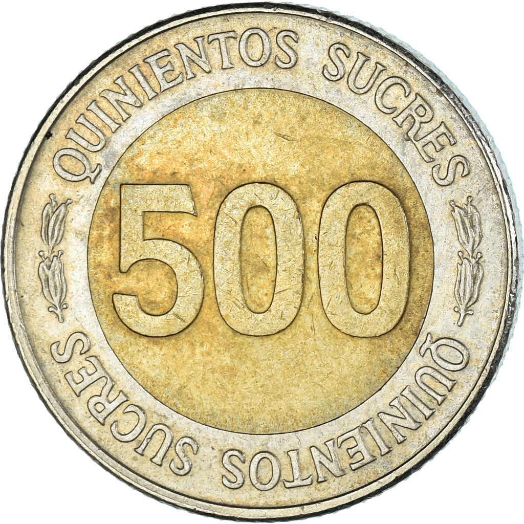 Monnaie, Équateur, 500 Sucres, 1997