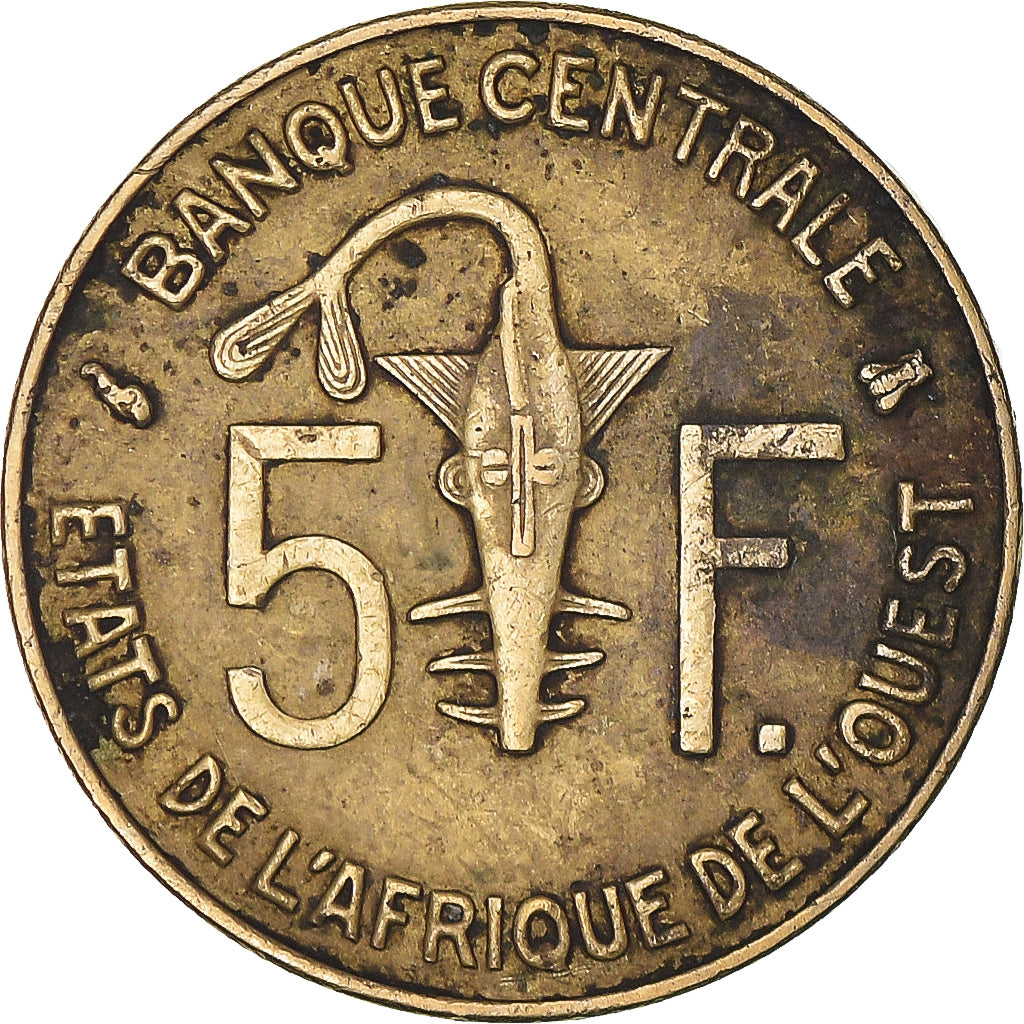 Münze, West African States, 5 Francs, 1999