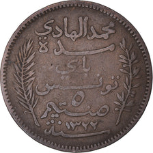 Coin, Tunisia, 5 Centimes, 1904