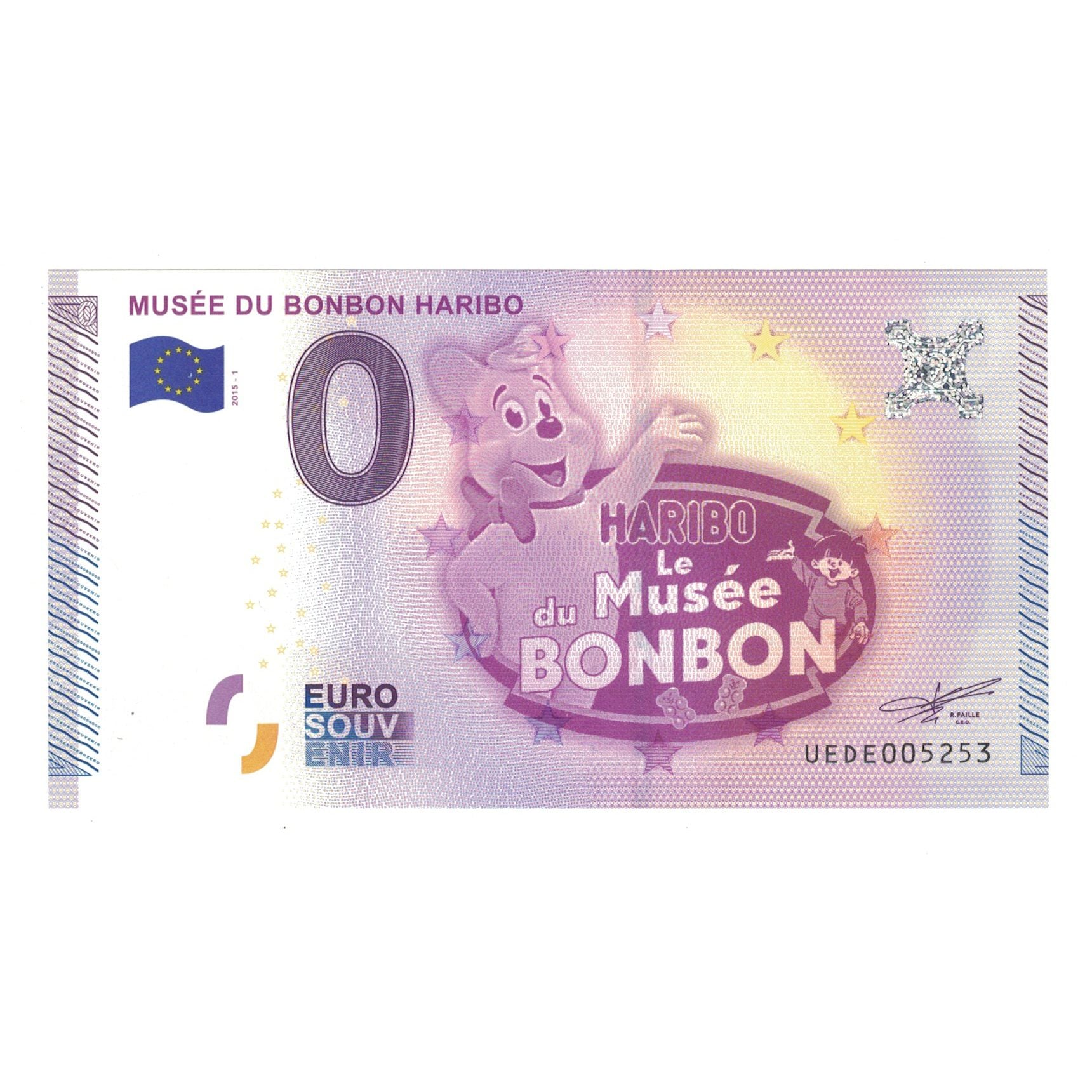 France, Billet Touristique - 0 Euro, 2015, UEDE005253, MUSEE DE BOBON HARIBO