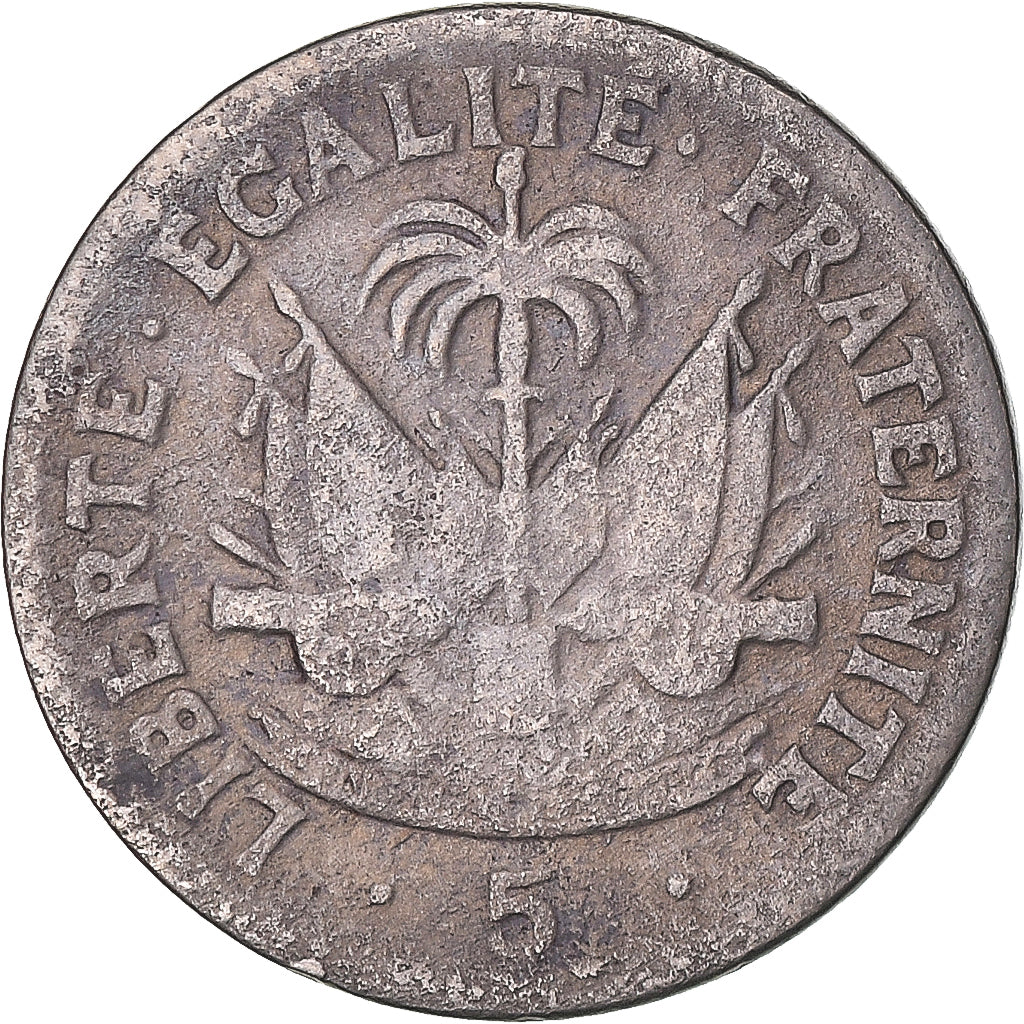 Coin, Haiti, 5 Centimes, 1949