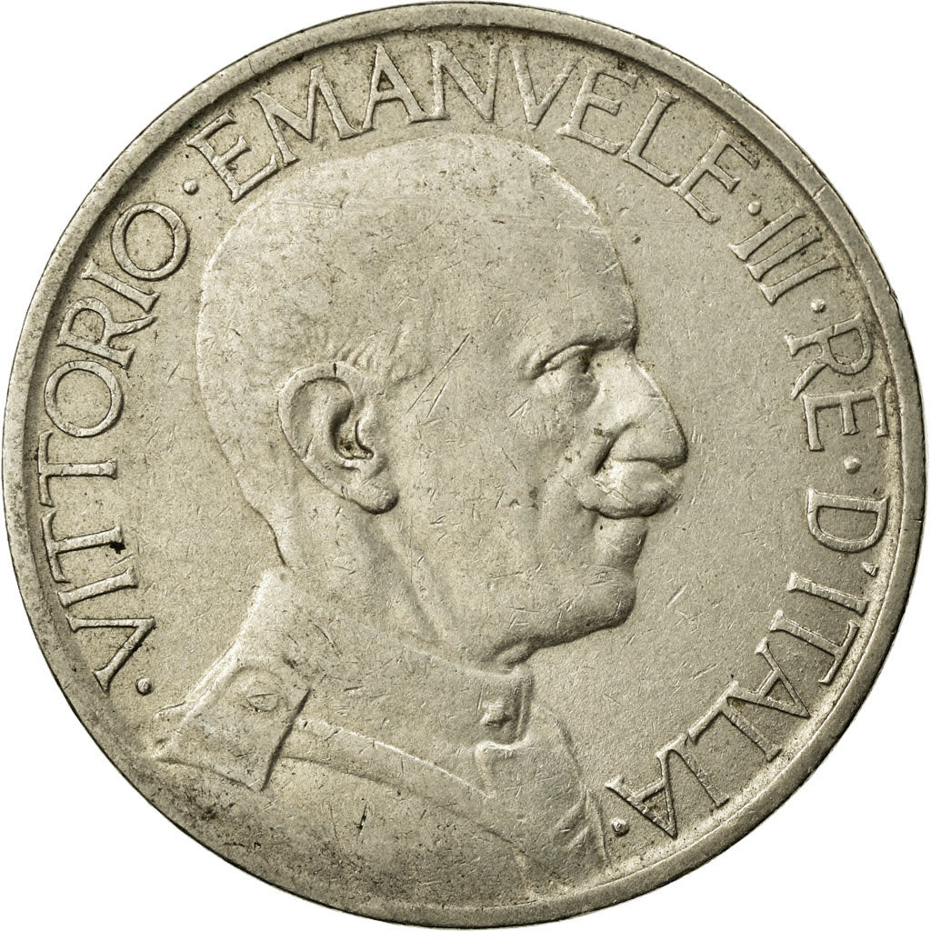 Moneta, Italia, Vittorio Emanuele III, 2 Lire, 1925, Rome, MB+, Nichel, KM:63