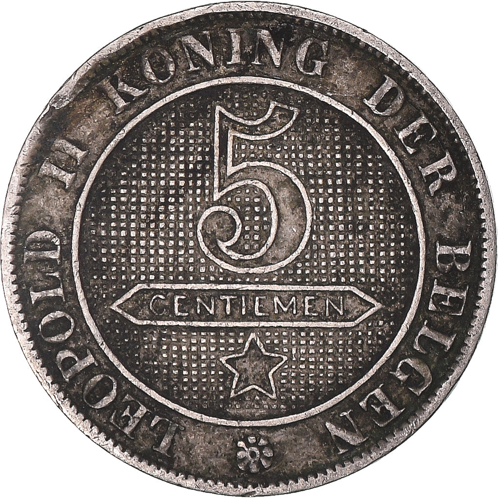 Munten, België, 5 Centimes, 1895