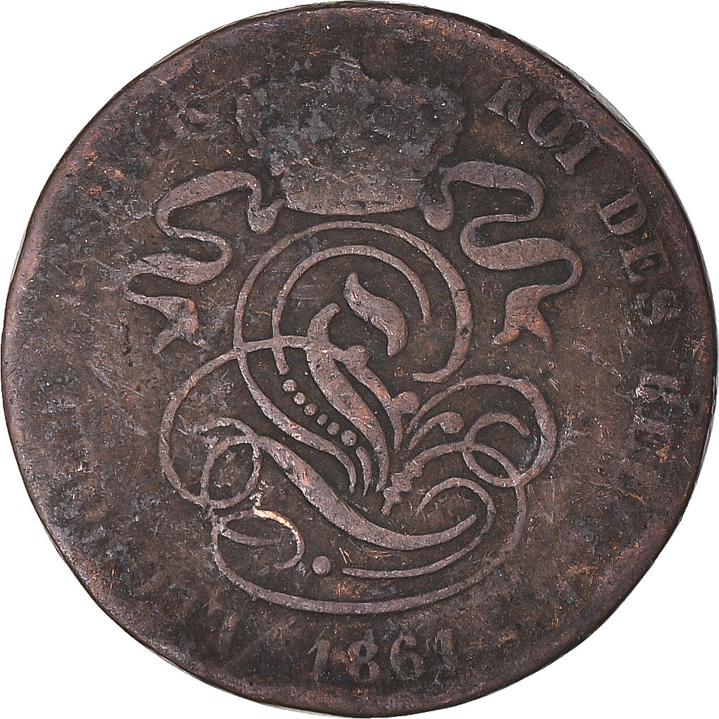 Moneda, Bélgica, 2 Centimes, 1861
