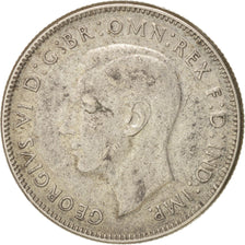 Australia, George VI, Florin, 1946, Melbourne, EF(40-45), Silver, KM:40a, 28.6