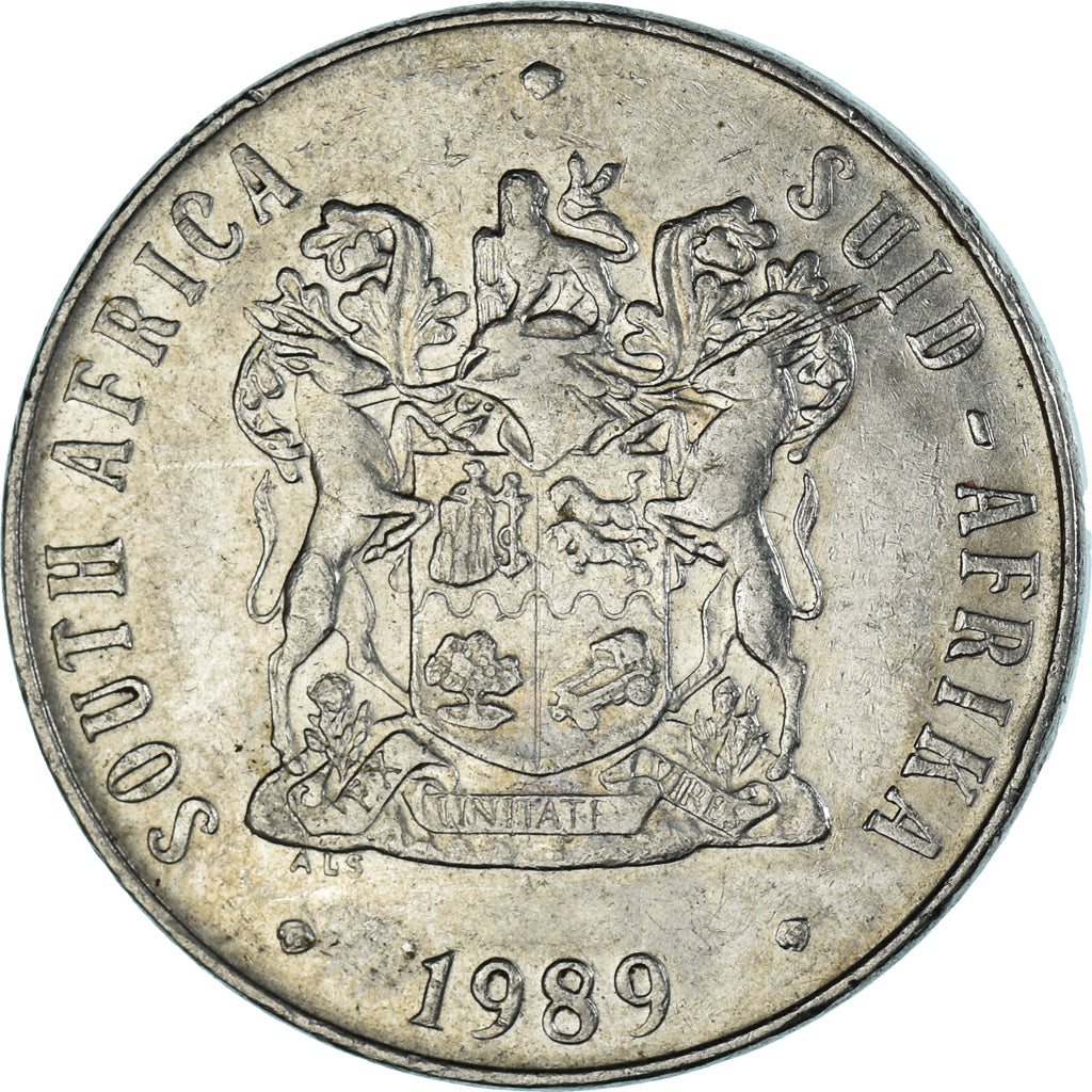 Monnaie, Afrique du Sud, 50 Cents, 1989