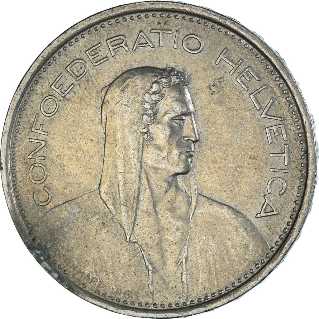 Munten, Zwitserland, 5 Francs, 1968