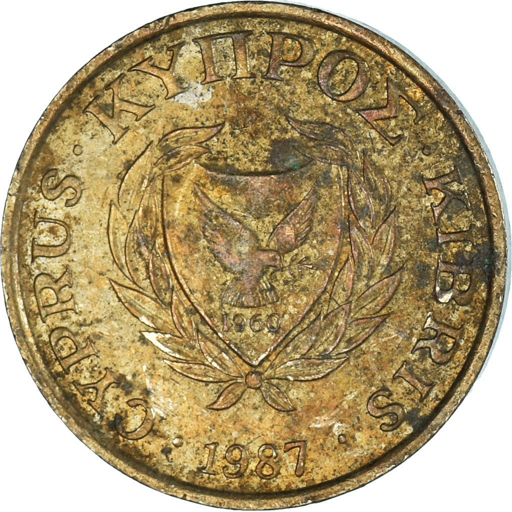 Monnaie, Chypre, Cent, 1987