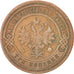 Russia, Nicholas II, 3 Kopeks, 1881, Saint-Petersburg, EF(40-45), Copper