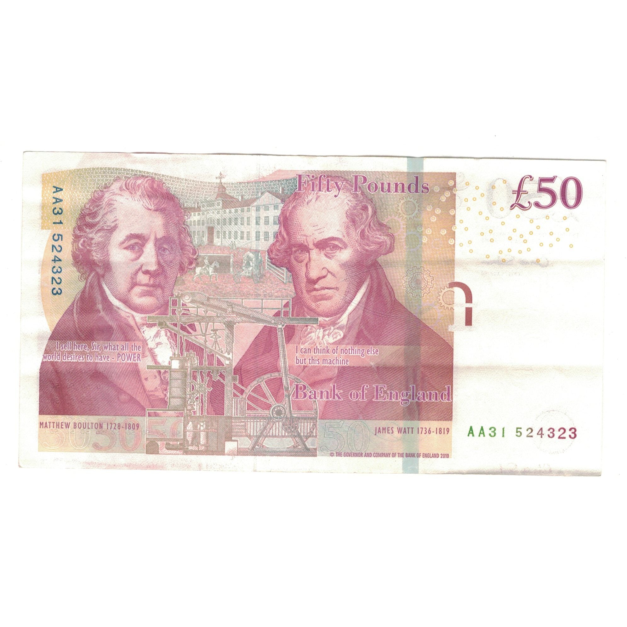 Banknote, Great Britain, 50 Pounds, 2010, KM:393a, EF(40-45)