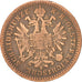 Austria, Franz Joseph I, Kreuzer, 1859, Vienna, MB+, Rame, KM:2186