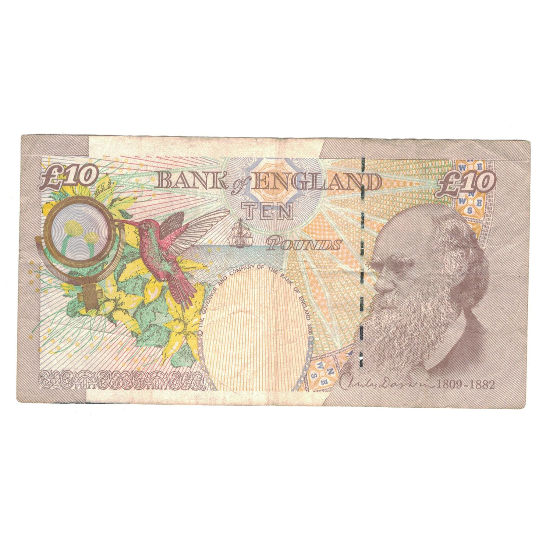 Banknote, Great Britain, 10 Pounds, 2000, KM:389a, VF(30-35)