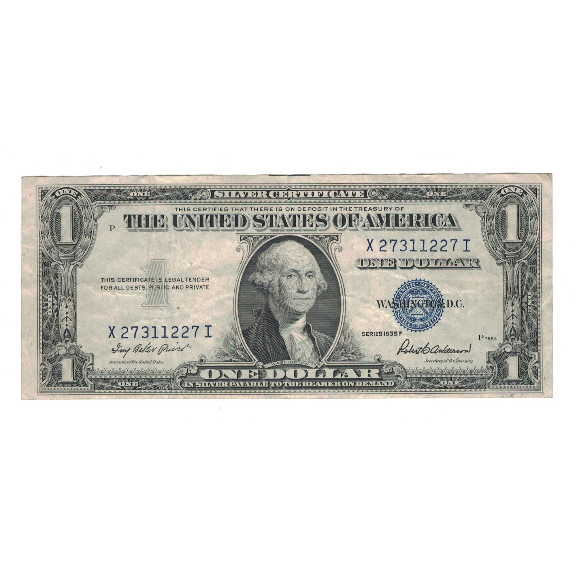 Banconote, Stati Uniti, 1 Dollar, 1935, MB+