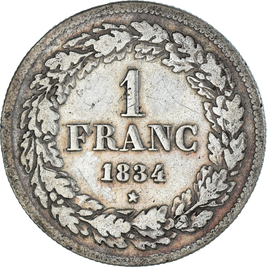 Moneta, Belgio, Franc, 1834