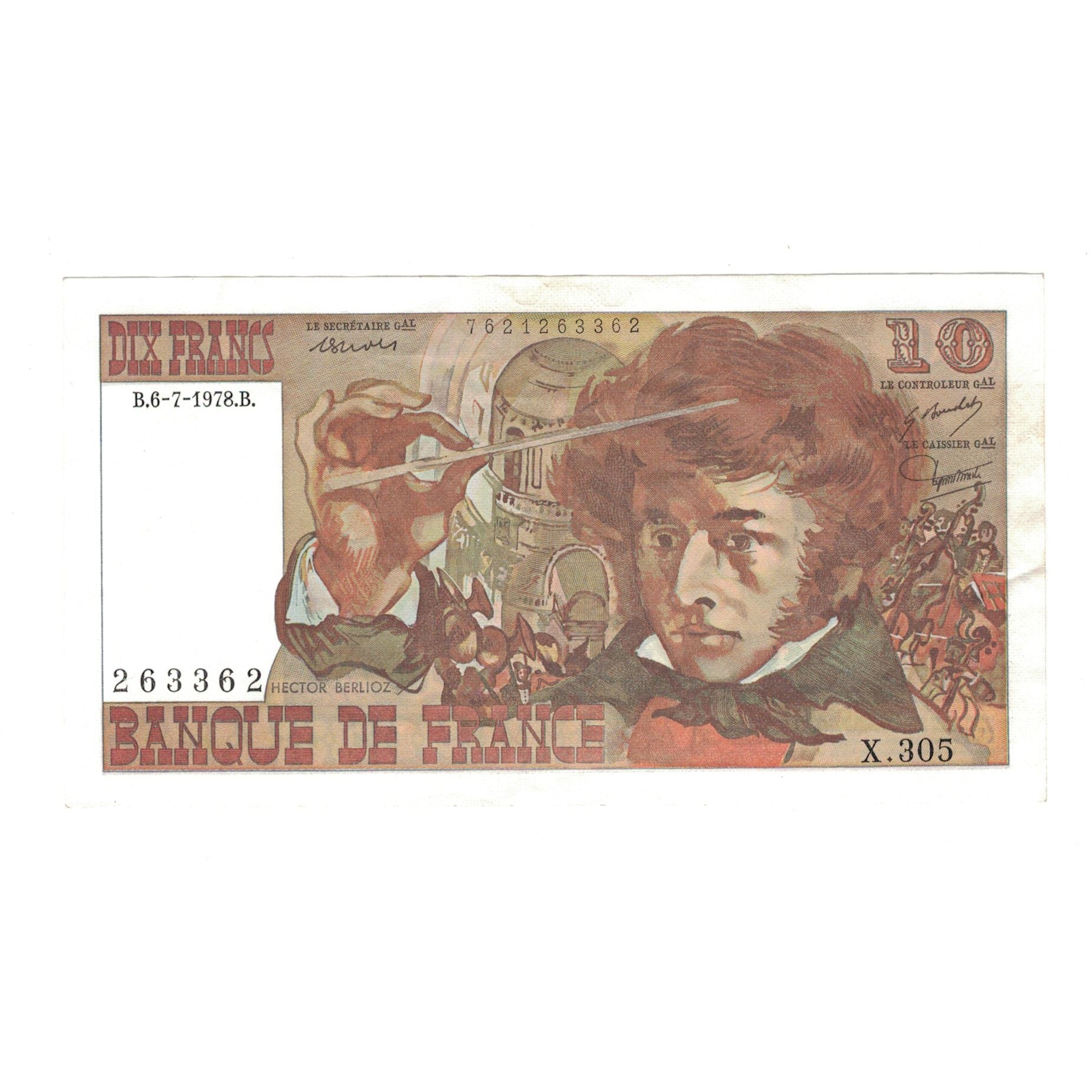 Frankreich, 10 Francs, Berlioz, 1978, X.305, SS+, Fayette:63.25, KM:150c