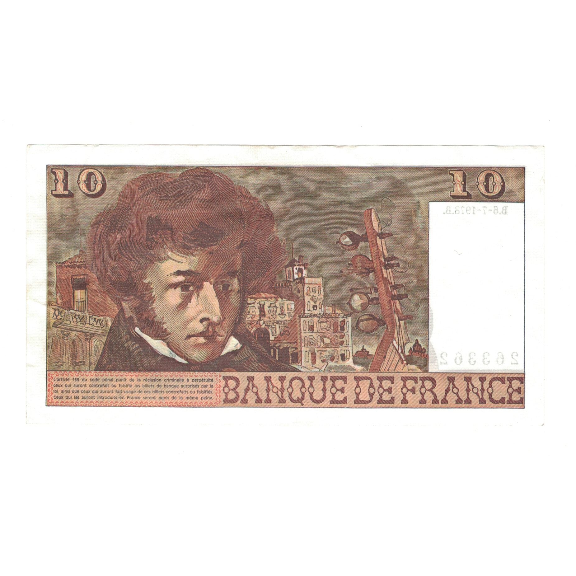 Frankreich, 10 Francs, Berlioz, 1978, X.305, SS+, Fayette:63.25, KM:150c