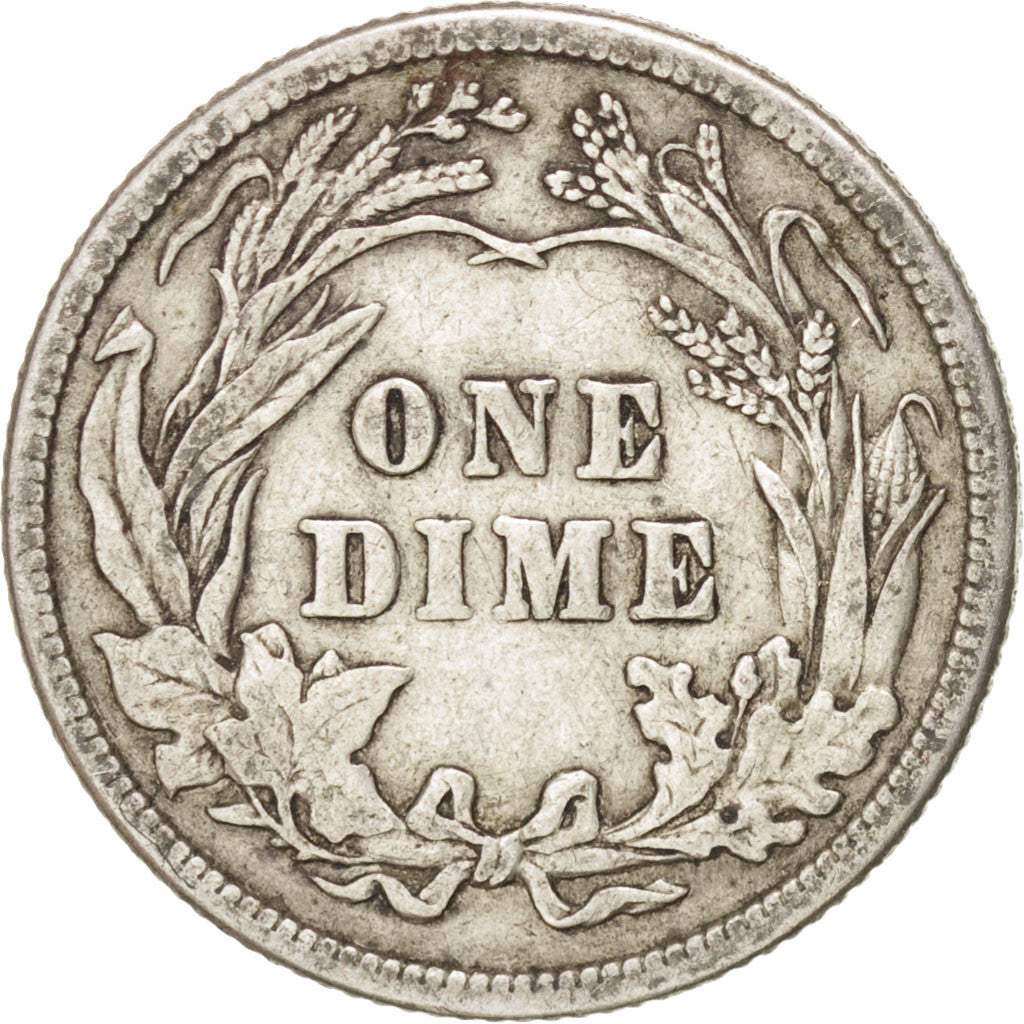 United States, Barber Dime, Dime, 1914, Philadelphia, EF(40-45), Silver, KM:113