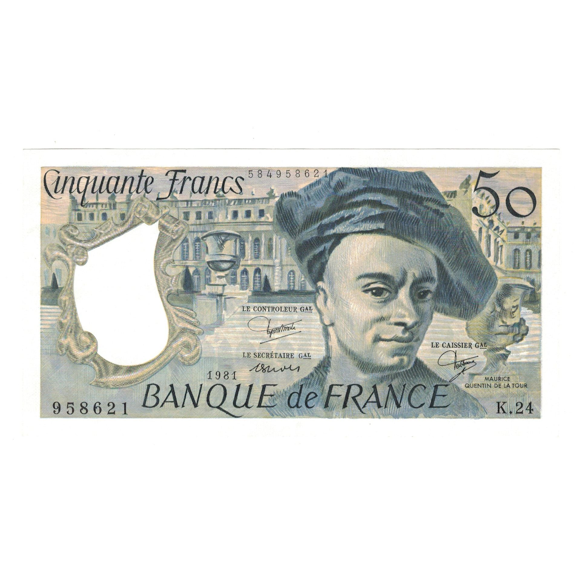 Francia, 50 Francs, Quentin de La Tour, 1981, K.24, SPL, Fayette:67.7, KM:152b
