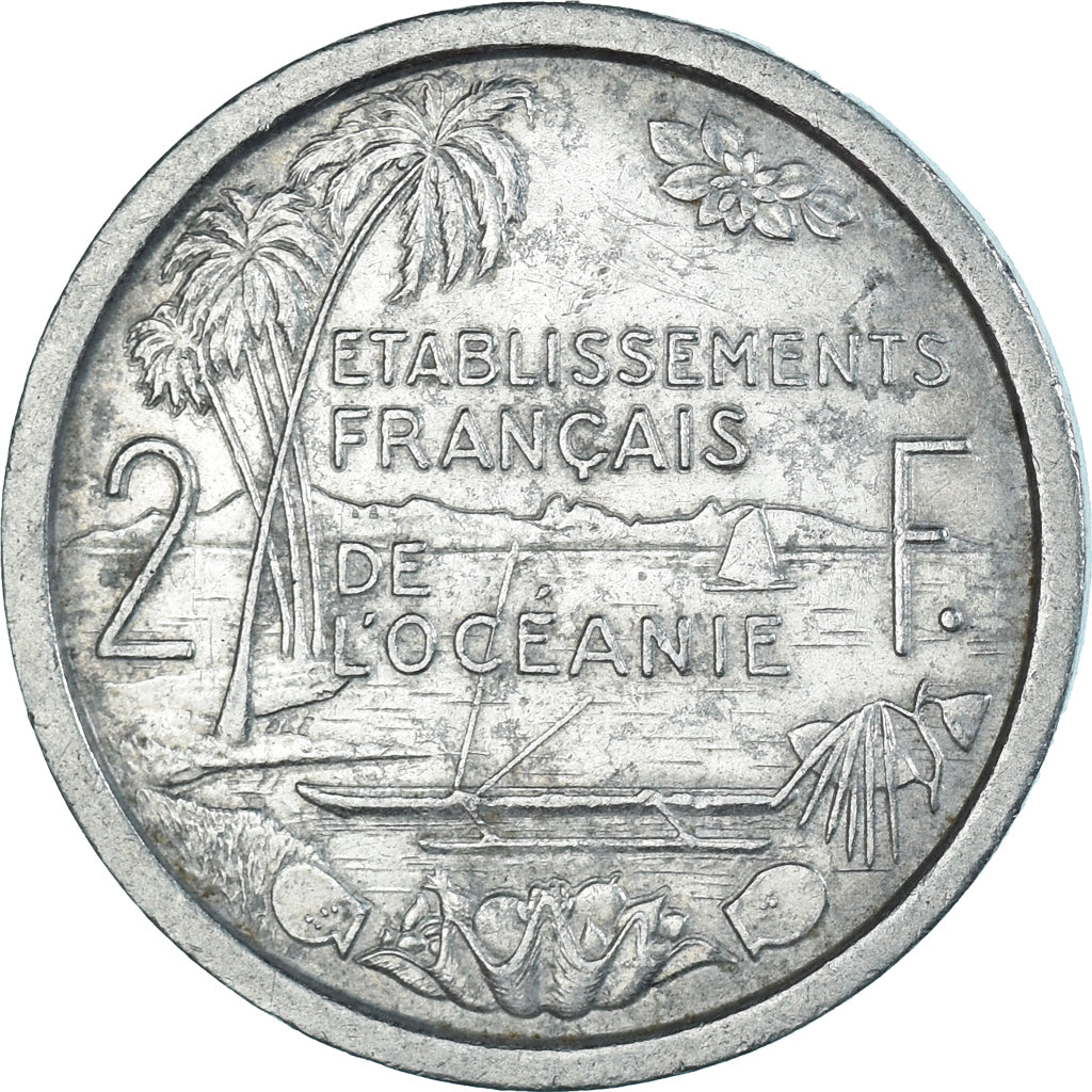 Moneda, Polinesia francesa, 2 Francs, 1949